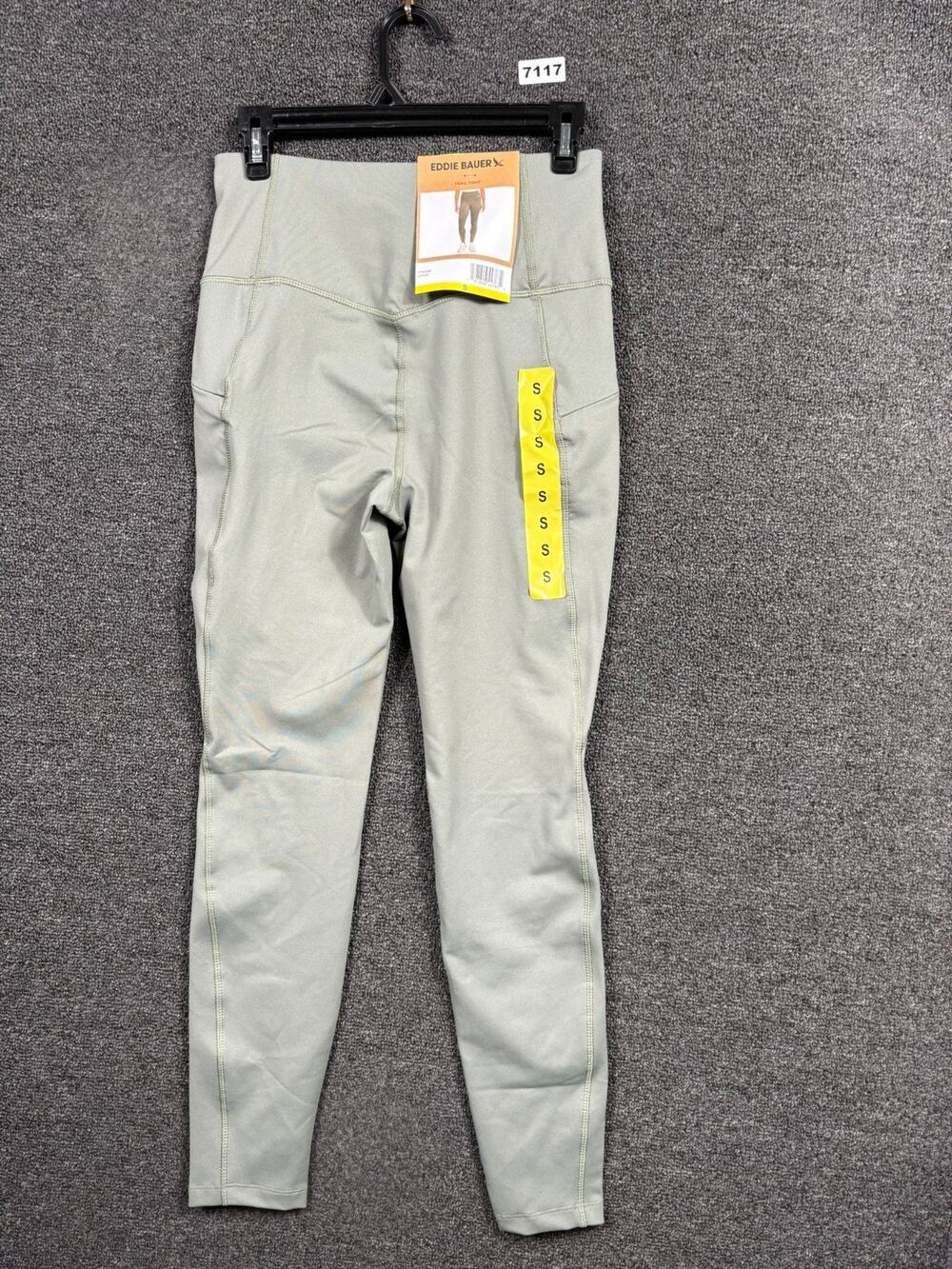 Eddie Bauer Pants Womens Size S Green Trail Tight Leggings Hiking Running NEW